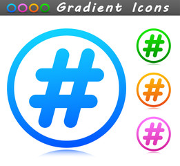 Vector hashtag symbol icon design
