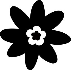 Hand-painted simple flower shape variation