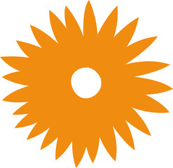 Hand-painted simple flower shape variation set.ai書き出し用