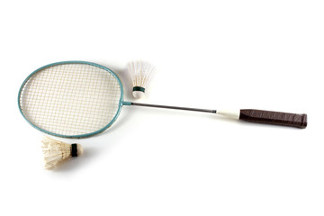 Badminton racket and shuttlecock