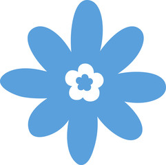 Hand-painted simple flower shape variation set.ai書き出し用