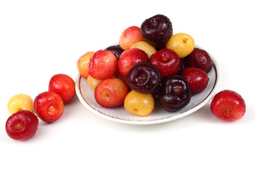 Different color cherries
