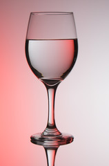creative wine glass photography with Red background