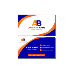 Modern business card template. Vector flat business card design.