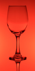 creative wine glass photography with Red background