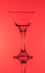 creative wine glass photography with Red background