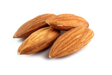 Almond isolated on white background