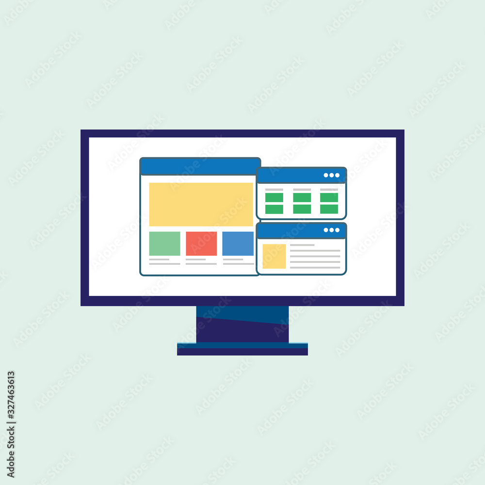 Poster web design and development concepts