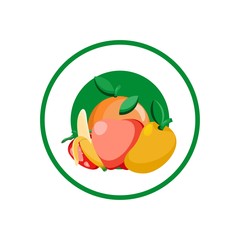 fresh fruit cartoon vector design