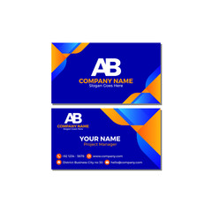 Modern business card template. Vector flat business card design.