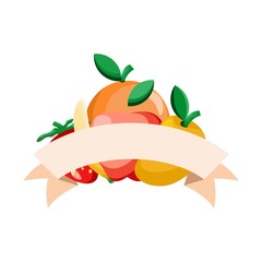 fresh fruit cartoon vector design