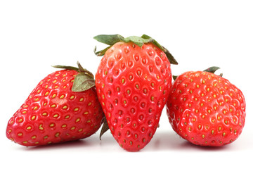 Three strawberries
