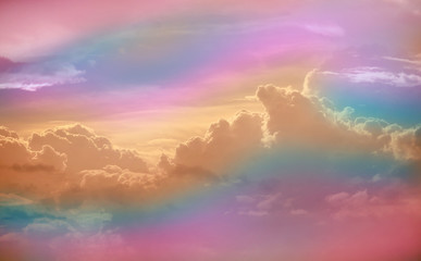 Beautiful vintage of colorful cloud and sky abstract background, pastel color