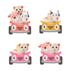 animal holiday mascot cartoon vector