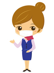 受付嬢　マスク　予防