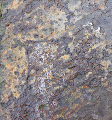 the texture of the rust