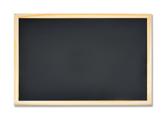 clipping path, blank rectangle blackboard with wooden frame, copy space