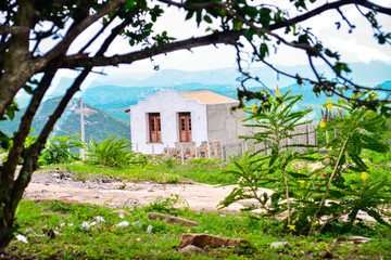 Fototapeta na wymiar house under construction, traditional house, Monte das Gameleiras, Rio Grande do Norte, Brazil