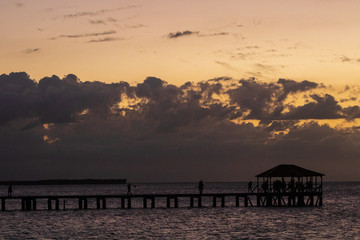 sunset on the beach