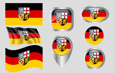 Flag of Saarland, Germany