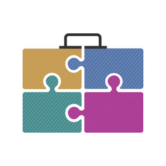 Business briefcase Icon on white background