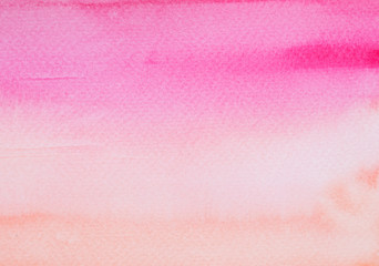 Orange and pink water color background.