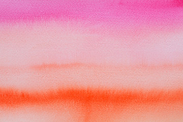 Orange and pink water color background.