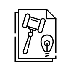 Judgement line icon, concept sign, outline vector illustration, linear symbol.