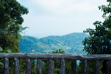 viewing platform on the mountains 