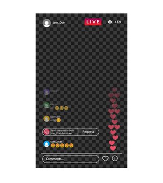 Social live stream interface