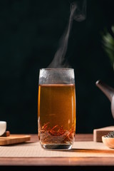 Strong black tea in Japanese tea ceremony culture
