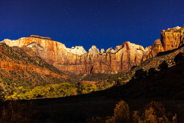 Twilight over Zion National Park