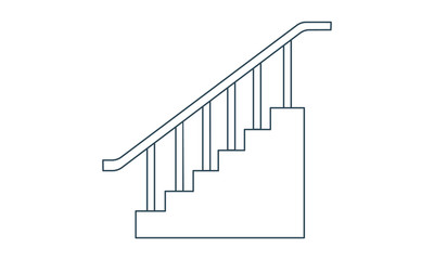 Stairs icon for architecture and interior layout