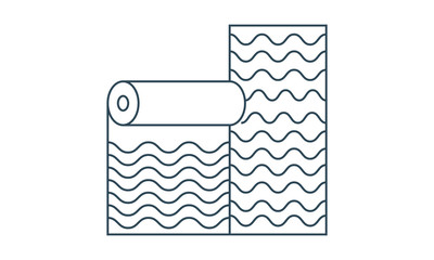 Rolls of wallpaper linear icon concept rolls of vector illustration
