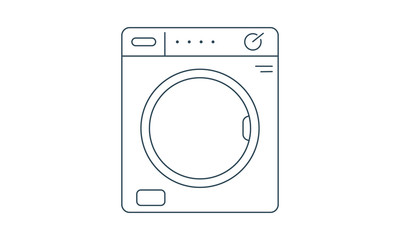 Washing machine icon line symbol premium quality vector illustration.