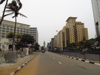 The road in Colombo, Sri Lanka