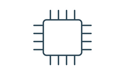 The cpu icon Microprocessor and processor symbol vector image