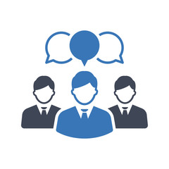 Business discussion icon