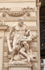 Vienna, Austria. Heracles and the Girdle of Hippolyta by Hans Scherpe (1855 - 1929) at Hofburg....