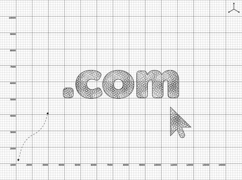 Paper art to Internet com illustration