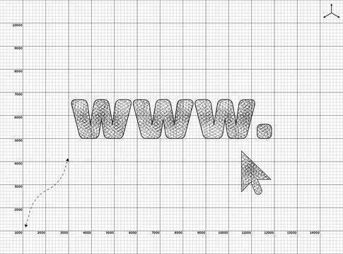 Paper art to Internet www illustration