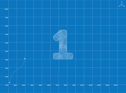 Blueprint to 1 Number illustration
