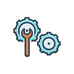 Color illustration icon for fix 