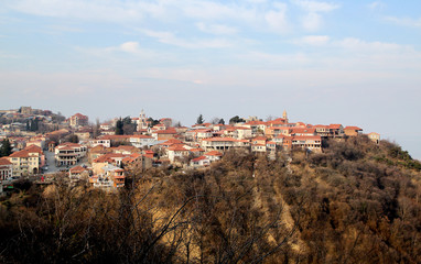 Fototapeta na wymiar Photo landscape of the ancient city of love in Georgia