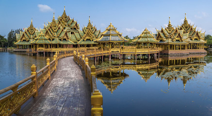 Fototapeta premium Ancient City temples, Muang Boran in Bangkok Thailand