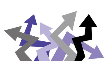 無秩序な矢印　バラバラ