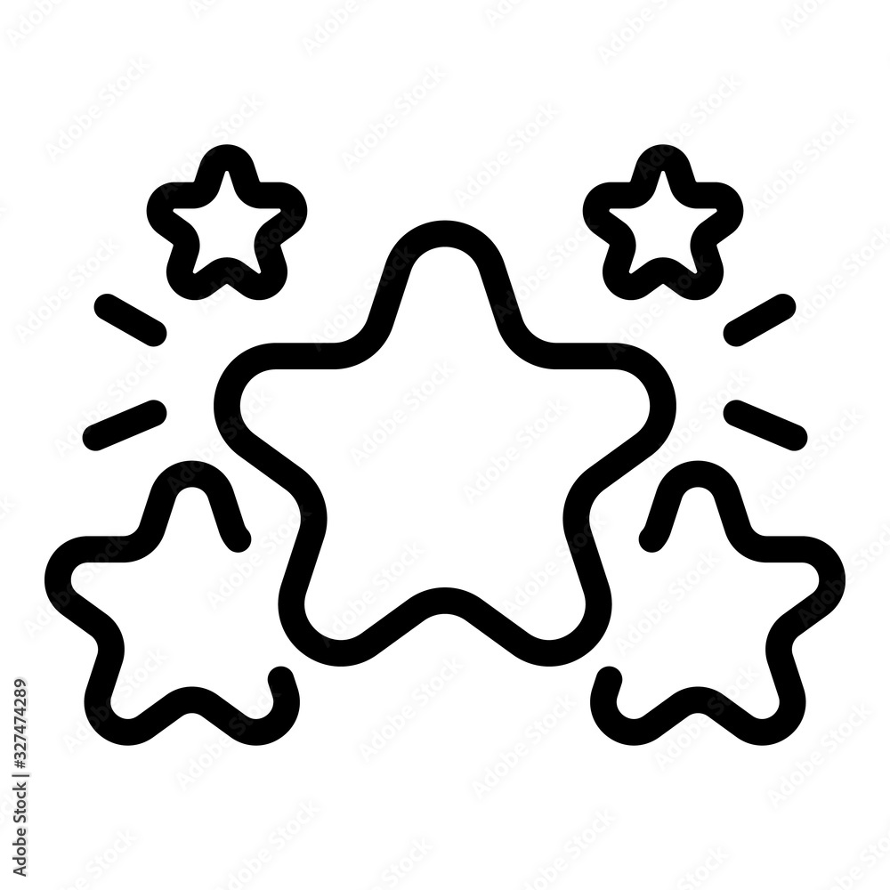 Poster five star rating icon. outline five star rating vector icon for web design isolated on white backgro