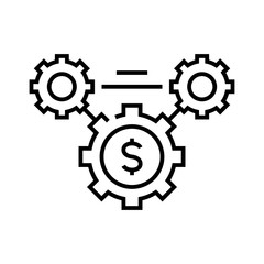 Settings line icon, concept sign, outline vector illustration, linear symbol.