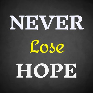 Motivational and inspirational quotes. Never lose hope
