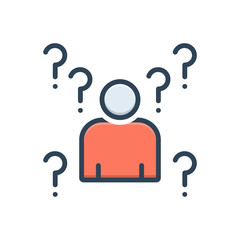 Color illustration icon for whois 